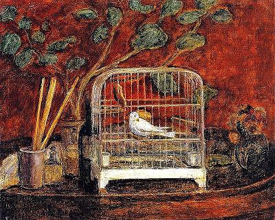 Wellensittich Aquarell Frederick Frieseke Bird in a Cage